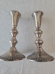 Vintage Duchen Creation Sterling Silver Candlestick Holders  Set Of 2