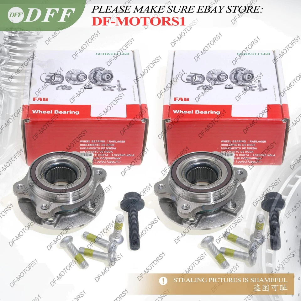 OEM Pair Front/ Rear Wheel Hub Bearing Assembly For Audi A4 A5 A6 A7 A8 S4 S5 Q5 Foto 3 de 4