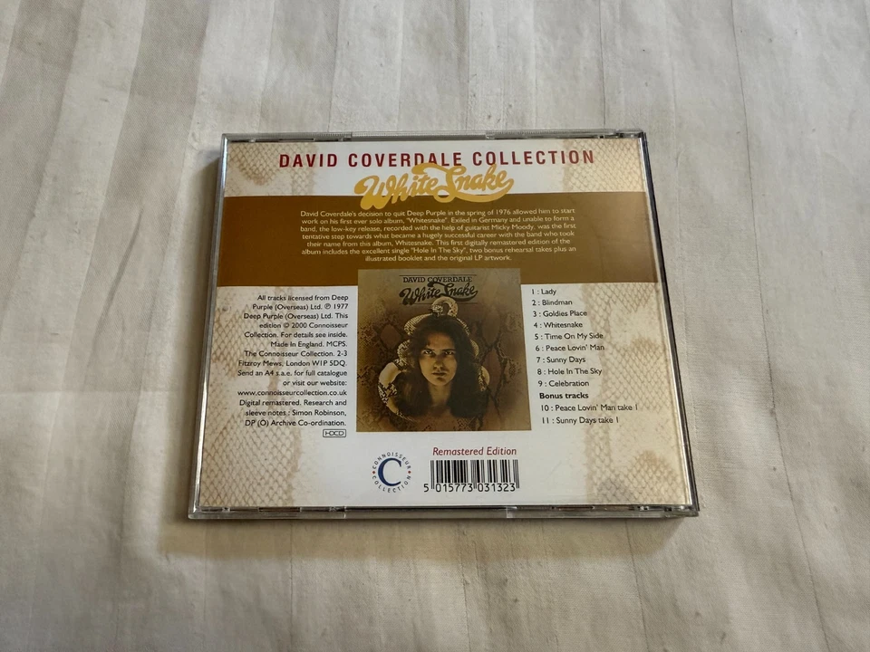 David Coverdale - Whitesnake CD 2010 Connoisseur Import Deep Purple OOP RARE - Image 2 of 3