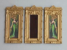 Dolls House Ornate Wall Mirror & Picture Frames  1 / 12th  Scale