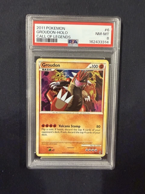 Nintendo 2011 Pokemon TCG Call of Legends Groudon #6/95 Holo Rare PSA 8