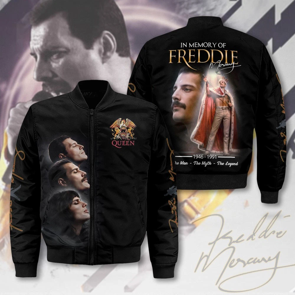 Freddie Mercury 3D Bomber Jacket Gift Premium image 1