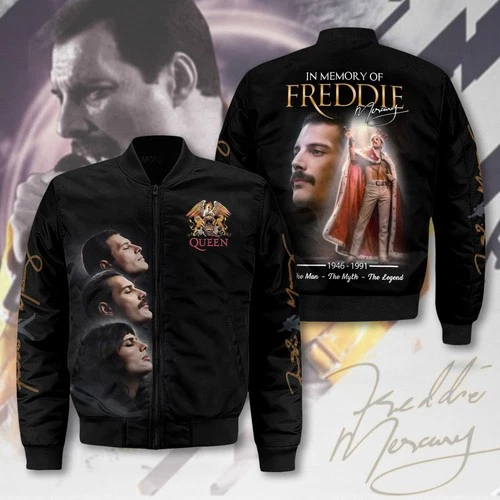 Freddie Mercury 3D Bomber Jacket Gift Premium - product listing photo
