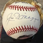 Joe DiMaggio Single Signed Baseball Yankee Clipper & PSA LOA