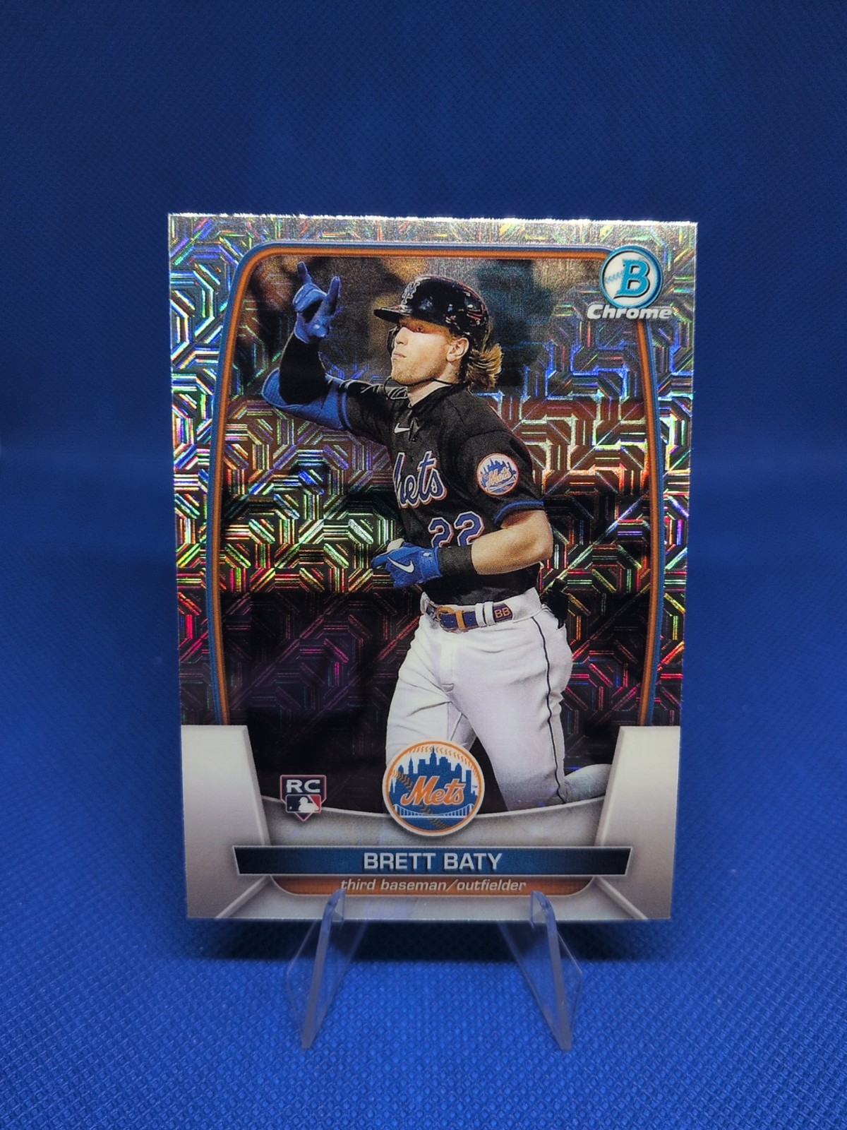 2023 Bowman - Brett Baty #80 Chrome Mojo Refractor (RC)