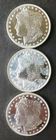 Lot of Three HM 1oz Silver Morgan Rounds