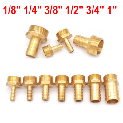 Brass Hose Bsp End Connector Barb Adapter Pipe Air Gas 1 8 1 1 4 3 8 1 2 3 4 Ebay Brass Hose Bsp End Connector Barb Adapter Pipe Air Gas 1 8 1 1 4 3 8 1 2 3 4 Ebay