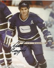 Vancouver Canucks Andre Boudrias Autographed Signed 8x10 NHL Photo COA F