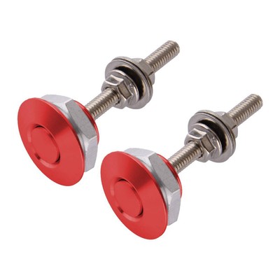 2pcs Red Push Button Quick Release Car Bumper Hood Pin Bonnet Lock Latch Clip A8