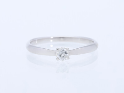 Top Preis Verlobung Ring 0,20 Karat Brillant 585 Weiss Gold Wert: 1.500 EUR Deta