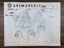 Animaniacs 1992 Production Art Model Studio Copy Warner Brothers Animation Drawn
