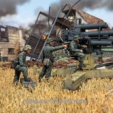 W.Britain 25221 "Surveying the Field" Three Members of a 88 Flak Gun Britains 