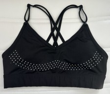 PINK Victoria's Secret Ultimate Sports Bra Size Small Strappy Black Bling
