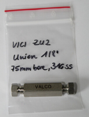VICI ZU2 Union 1/8'', .75mm bore, 316SS /B