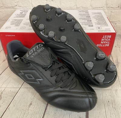 Chaussures De Football Lotto Stadio 200 III FG - Taille 38.5 EU (6.5 US) - Crampons Pour Terrain Sec - Neuf