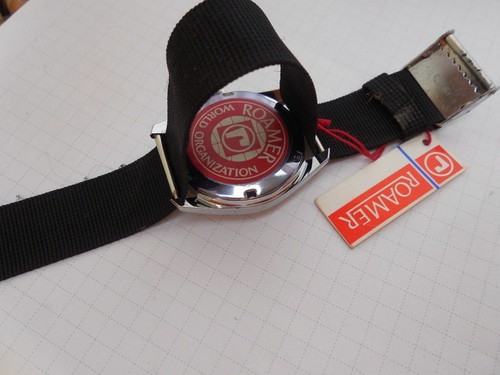 NOS Vintage Roamer Superking w/ Date, Hand Winding Swiss Made Men's Wrist Watch - Picture 10 of 10