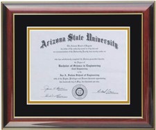 DIPLOMA FRAME 8x6,7x9,8x10,8.5x11,9x12,10x13,11x14 RC MAHOGANY-BLK