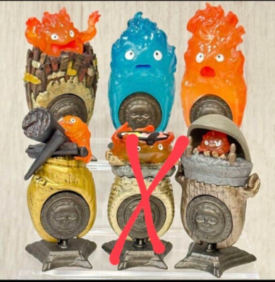 Ghibli Howls Moving Castle KAZARING Calcifer 5 Types Set Figure
