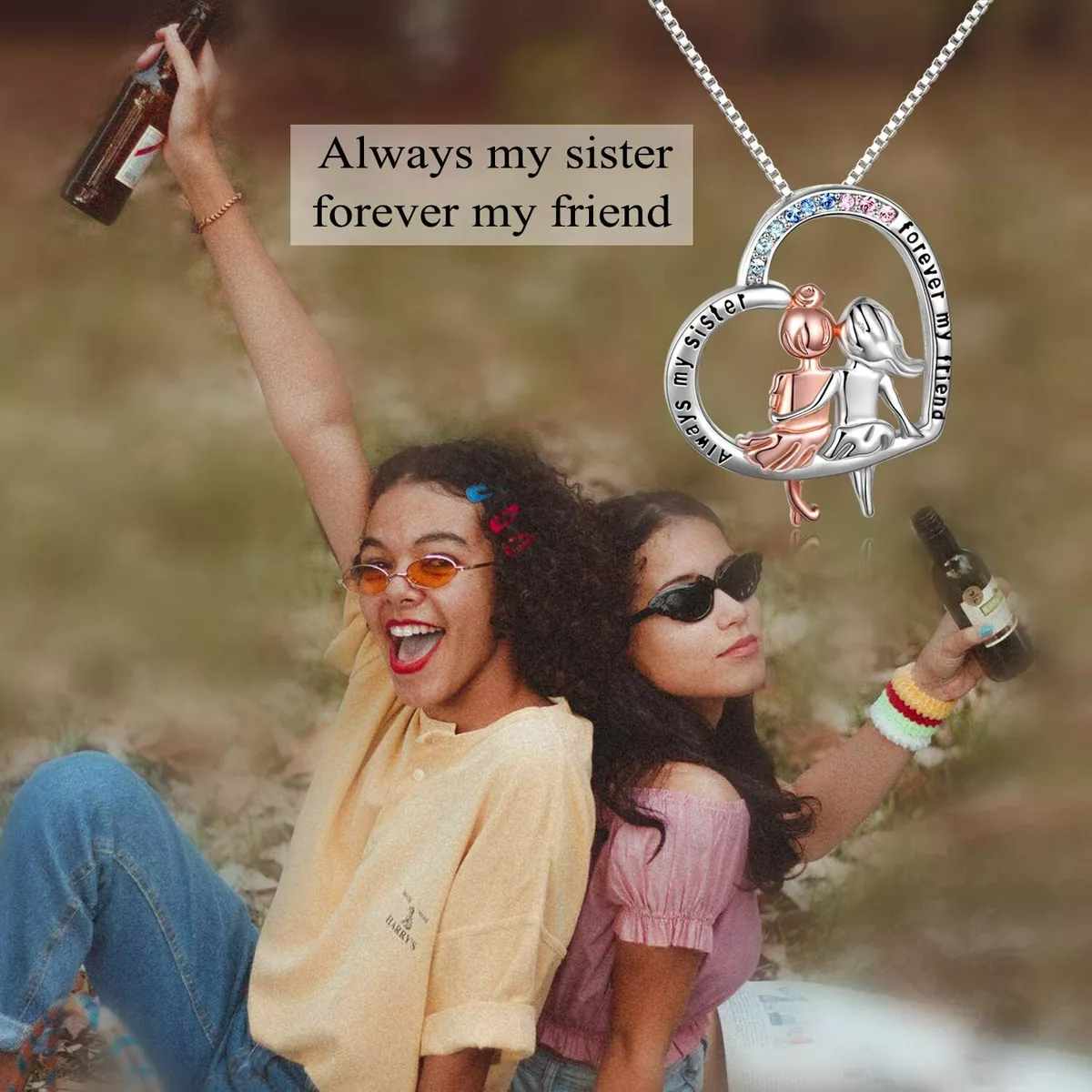 Always my sister hotsell forever my friend necklace