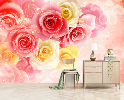 Various Later Rose 3D Full Wall Mural Photo Wallpaper Printing Home Kids Decor