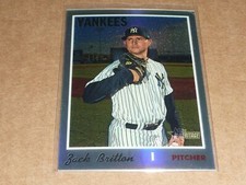 2019 Topps Heritage ZACK BRITTON CHROME REFRACTOR /570 YANKEES #549 E9423