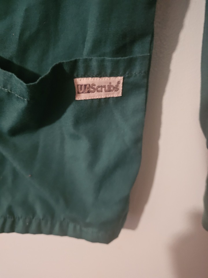 UA Scrubs Brand Hunter Green Scrub Jacket sz S eBay