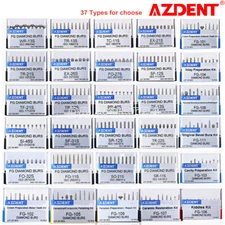 AZDENT 10 Kits Dental Super Coarse FG Diamond Grit Burs for High Speed Handpiece