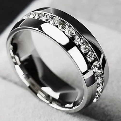 - Sz6-12 Herren / Damen Paar Edelstahl Hochzeit Ring Titan Verlobung D - Imagen 1 de 15