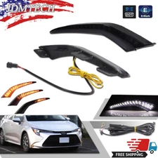 LED Daytime Running Fog Lights DRL For Toyota Corolla L LE XLE Model 2020-2024