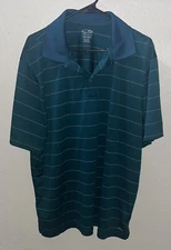 Champion Polo Shirt Adult XL Blue Golfing Golf Lightweight Duo Dry Mens EUC