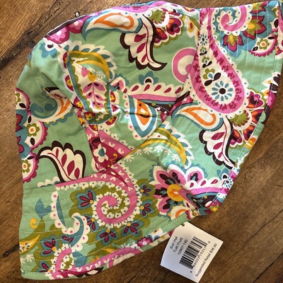 Vera Bradley Sun Hat TUTTI Frutti Green Paisley Print 4 in 