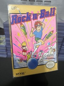 Rock n Ball Pinball Nintendo NES Game 1989 Complete CIB Manual Poster Tested!