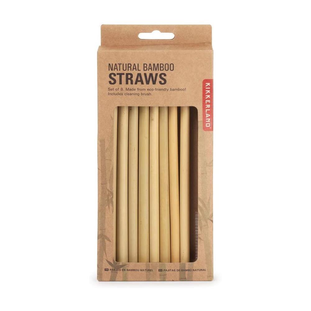 Bamboo Drinking Straws Pack of 8 Eco Friendly BBQ Party Decorations Tableware