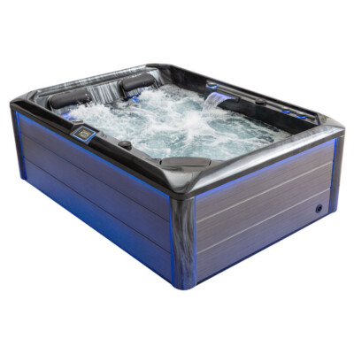 Whirlpool Swim Spa Outdoorpool AWT IN-704 premium CloudyBlack 220x160 grau