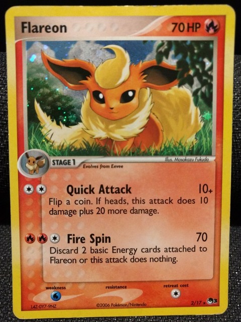 Flareon Holo Rare 2006 Pokemon Card 2/17 POP Series 3 Set Played | eBay