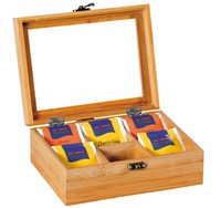 Kesper Teebox Mit 6 FäChern Und Sichtfenster / Tee-Box / Teebeutel Box / Teeb...