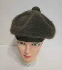 kangol hats for women vintage green angora beret hat made in england medium M