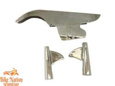 BSA A7 A10 GOLD STAR CHROMED NEW CHAIN COVER + FORK SET |Fit For