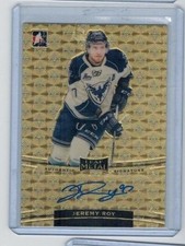Marketplace image: 14-15 ITG Metal Hockey PRISMATIC GOLD Superfractor Jeremy Roy 1/1 San Jose Shark