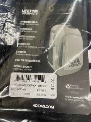 Adidas 5 Star Team Backpack Navy Baskeball Outdoor Hiking Multi