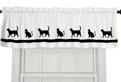 Kitty Cat Kitties Window Valance Curtain ..Your Choice of Colors* 