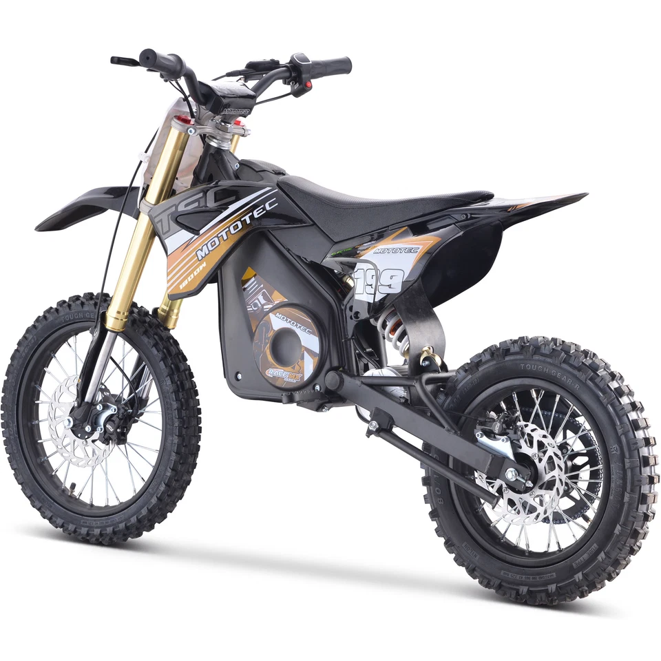 Bicicleta elétrica MotoTec Dirt Bike Pro lítio 1800W 48V laranja - Imagem 4 de 4
