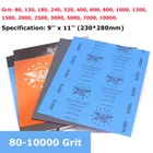 9'' x 11'' 80-10000 Grit Wet Dry Sandpaper Sanding Paper Sheets Auto Metal Wood