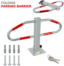 Folding Locking Parking Bollard Post Barrier Security Driveway Car Park Drive UK