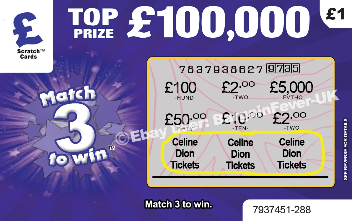 Shows Celine Dion TICKETS as PRIZE GIFT on Scratch Card