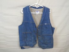 Vintage Wrangler No-Fault Denim Vest fresh off the range L Sanfor-Set