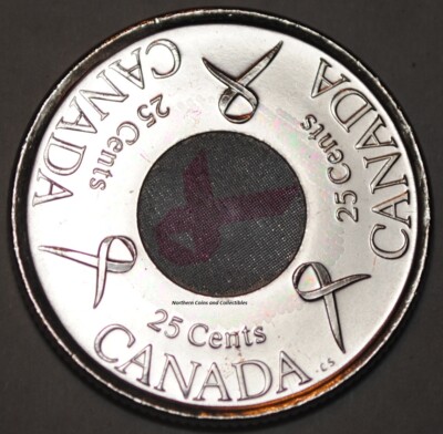 Canada 2006 Breast Cancer 25 cents Nice UNC from roll - BU
