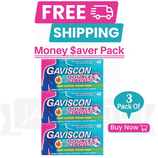 GAVI -CON Double Action Tablets 48CT-PACK OF 3