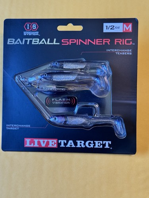 #ad Live Target BaitBall Spinner Rig 1 2 oz Purple Pearl Silver $13.75