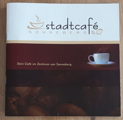 ALTE SPEISEKARTE - STADTCAFE SONNEBERG, 2009